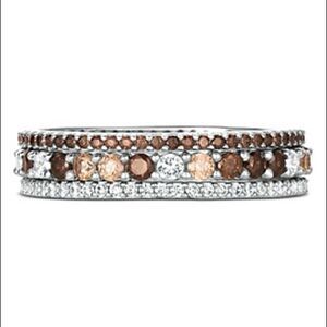 Crislu Embellished Stackable Rings NEW